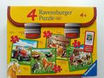 Doos met 4 boerderij puzzels, Kinderen en Baby's, Speelgoed | Kinderpuzzels, Ophalen, 10 tot 50 stukjes, Gebruikt, 4 tot 6 jaar