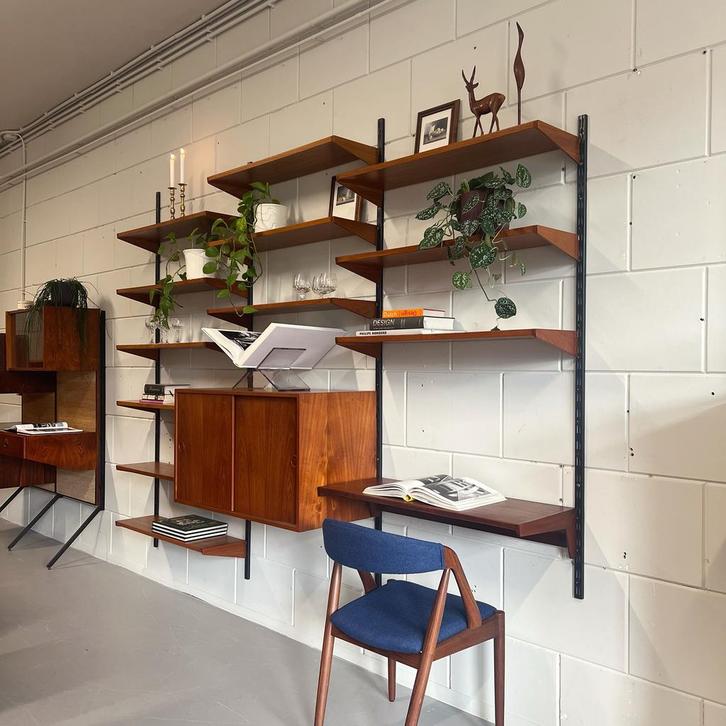 - Vintage wandmeubel •Kai Kristiansen• -, Huis en Inrichting, Kasten | Stellingkasten, Gebruikt, Ophalen of Verzenden