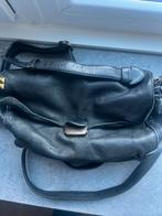 Echt lederen zwart buideltasje, Ophalen of Verzenden, Gebruikt