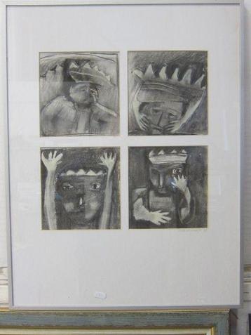 Schilderij met 4 afbeeldingen, Riehe vos van Dijk - Koningen beschikbaar voor biedingen