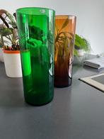 Twee Arabia bloemenvazen, Overige kleuren, Ophalen of Verzenden, Minder dan 50 cm, Glas