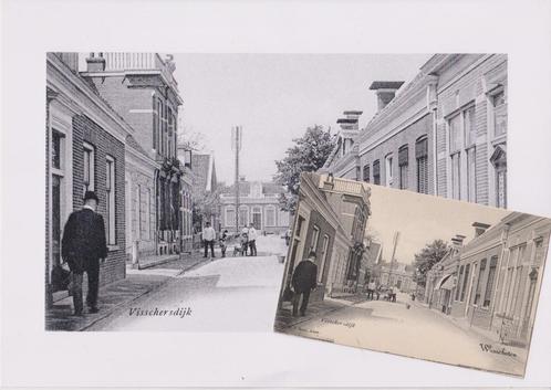 Winschoten, Visschersdijk + print, Verzamelen, Ansichtkaarten | Nederland, Ongelopen, Groningen, Voor 1920, Verzenden