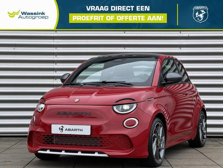 Abarth 500 42 kWh 155pk Turismo | Navigatie | 18'' LM Velgen, Auto's, Abarth, Bedrijf, Te koop, ABS, Airconditioning, Centrale vergrendeling