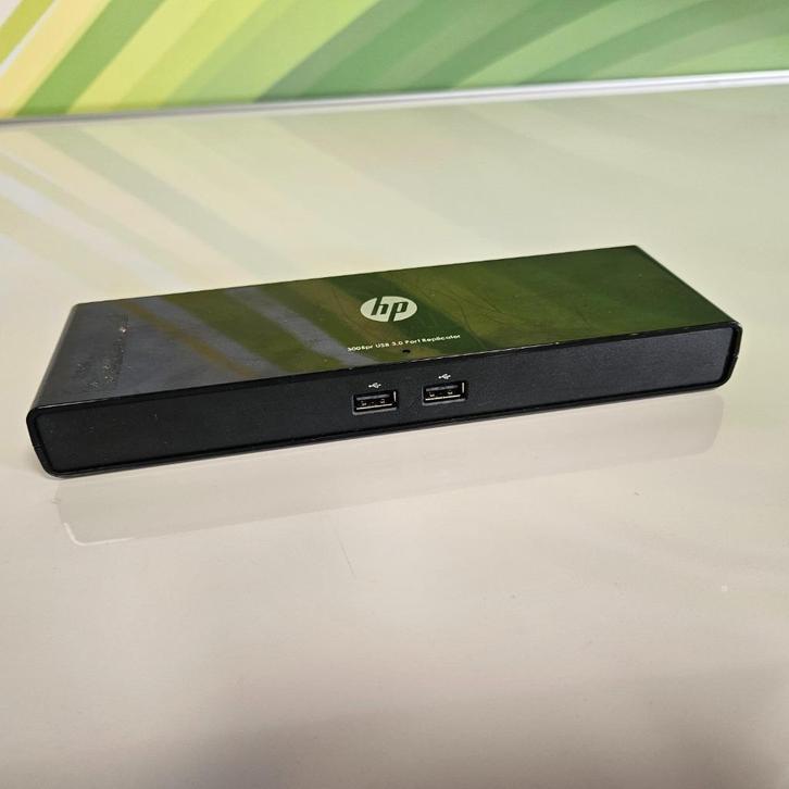 HP 3005pr usb 3.0. port replicator inclusief adapter / kabel, Computers en Software, Dockingstations, Gebruikt, Laptop, Ophalen of Verzenden