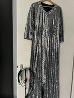Zilveren met zwart gala jurk met riem, Kleding | Dames, Positiekleding, Ophalen of Verzenden, Zo goed als nieuw, Zwart, Jurk