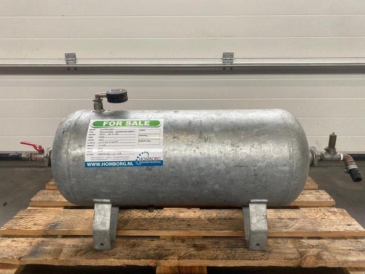 Luchtketel Ketel 50 liter 16.5 Bar Horizontaal Gegalvaniseer, Zakelijke goederen, Machines en Bouw | Pompen en Compressoren, Ophalen of Verzenden