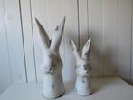 *** 2 Aardewerk paashazen - paashaas - konijn - pasen ***, Diversen, Pasen, Ophalen of Verzenden, Nieuw