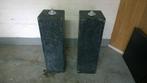 2 antraciete betonnen zuilen voor buiten met olielampen, Huis en Inrichting, Woonaccessoires | Zuilen en Pilaren, Ophalen, Gebruikt