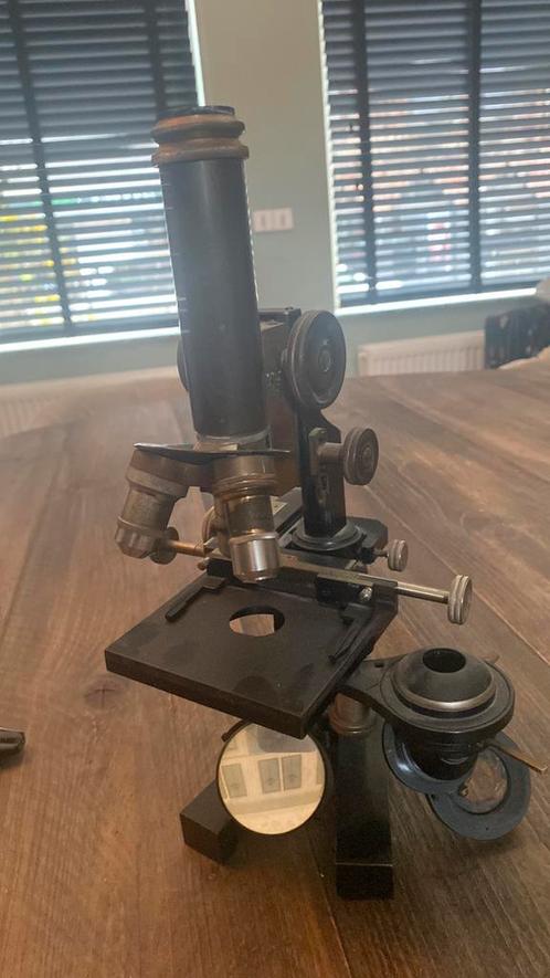 Te koop: Antieke Ernst Leitz Wetzlar Microscoop uit 1921, Audio, Tv en Foto, Optische apparatuur | Microscopen, Zo goed als nieuw