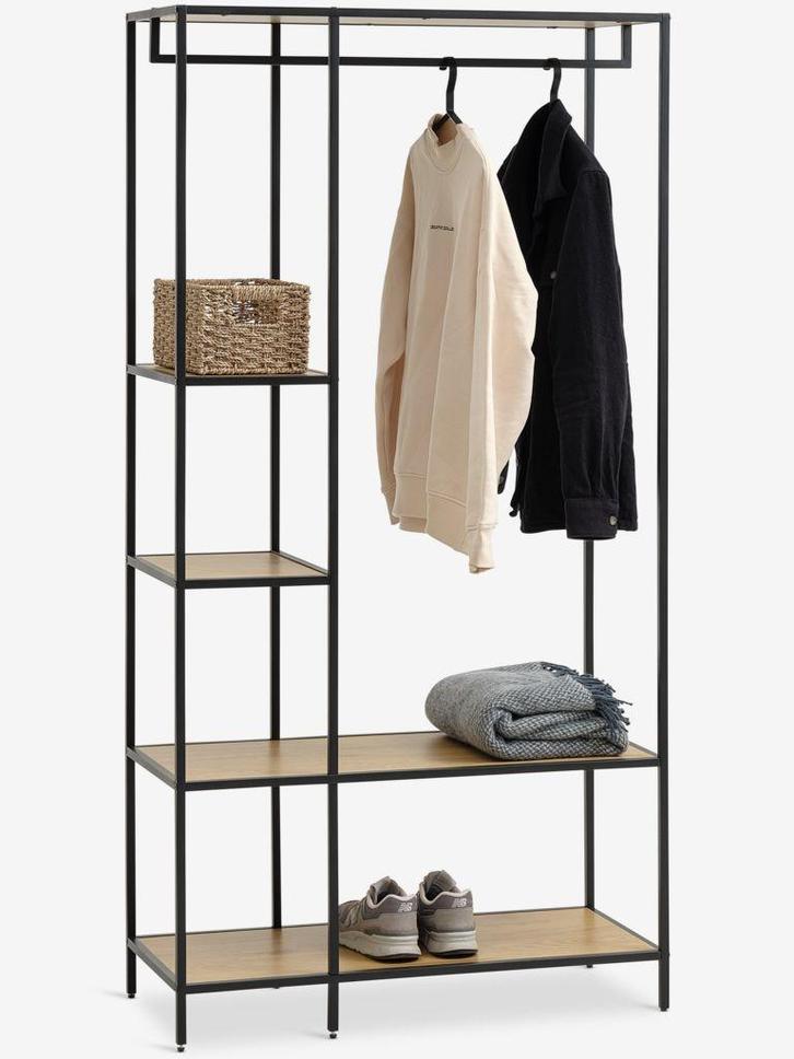 Halmeubel garderobe wandrek TRAPPEDAL Jysk, Huis en Inrichting, Woonaccessoires | Kapstokken, Zo goed als nieuw, Staande kapstok