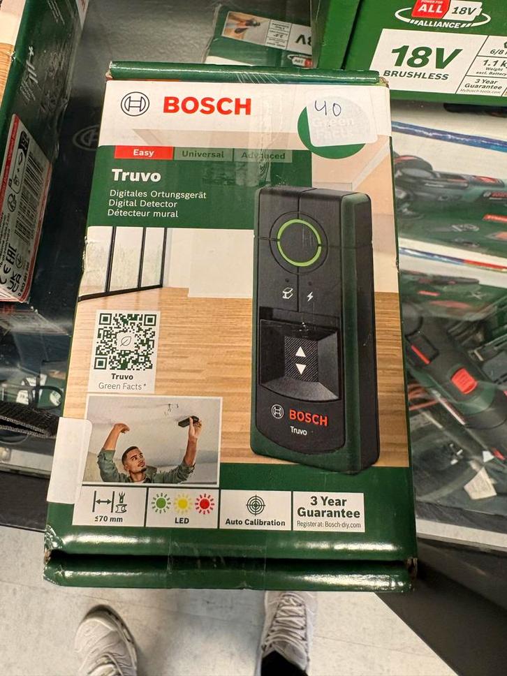Bosch Truvo Muurdetector - Nieuw in doos!, Doe-het-zelf en Verbouw, Meetapparatuur, Nieuw, Overige meters, Verzenden