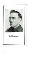 Oorlog WO II  Tongelre -m Wezel  Johannes M. v. Heeswijk, Verzamelen, Verzenden, Bidprentje