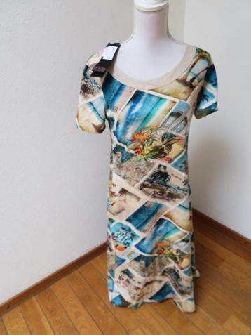 L30 DONNE DE SOGNO nieuwe jurk blauw beige maat 38	 beschikbaar voor biedingen