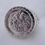 Zilveren ring Sint Joris en de draak (7629-3142), Sieraden, Tassen en Uiterlijk, Ringen, Ophalen, 18 tot 19, Nieuw, Dame of Heer