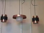 2 x Werner Schou koper en metaal hanglamp 1 x koper en glas, Ophalen of Verzenden, Gebruikt, Glas, Minder dan 50 cm