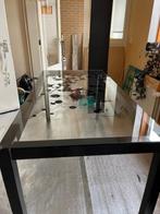 Rechthoekige eettafel in glas van Lundia, Ophalen, Gebruikt, 50 tot 100 cm, Glas