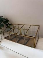 Messing vakkenhouder met glas, Huis en Inrichting, Woonaccessoires | Overige, Gebruikt, Boy, Ophalen of Verzenden, Sissy