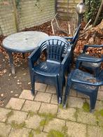Tuin stoelen en tafel, Tuin en Terras, Tuinsets en Loungesets, Ophalen, Gebruikt, 2 zitplaatsen