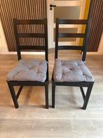 2 Nordviken IKEA stoelen - zwart, Huis en Inrichting, Ophalen, Gebruikt, Twee, Zwart