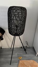 Zwarte jutte vloerlamp, Huis en Inrichting, Lampen | Vloerlampen, Ophalen of Verzenden, Zo goed als nieuw