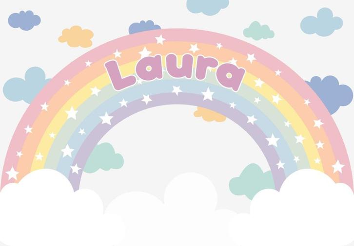 Regenboog behang kinderkamer - ook op maat en eigen naam, Kinderen en Baby's, Kinderkamer | Inrichting en Decoratie, Nieuw, Wanddecoratie