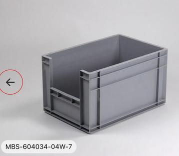 Kunststof magazijnbakken - 60x40x34cm - prijs per 24st. beschikbaar voor biedingen