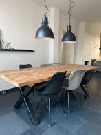 Stoere hanglampen, zwart metaal, Huis en Inrichting, Lampen | Hanglampen, Ophalen, Zo goed als nieuw, Metaal, Minder dan 50 cm