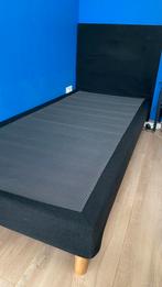 Stoer eenpersoonsbed met Emma matras, Huis en Inrichting, Slaapkamer | Bedden, Ophalen, 90 cm, Eenpersoons, Zwart