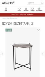 Sissy Boy ronde bijzettafel - zwart onderstel, Huis en Inrichting, Gebruikt, Metaal of Aluminium, Rond, 55 tot 75 cm