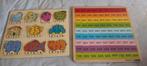2 houten educatieve puzzels + rekenspel, Ophalen of Verzenden