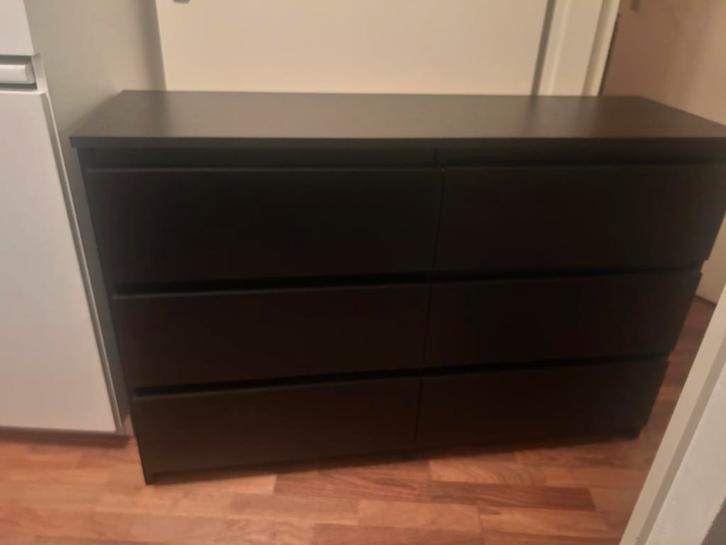 Ikea malm lade kast zwart, Huis en Inrichting, Kasten | Ladekasten, Zo goed als nieuw, Minder dan 100 cm, 100 tot 150 cm, 25 tot 50 cm