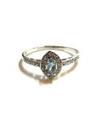 9k gouden ring met topaas en zirkonia, -, 19 tot 20, -, Ophalen of Verzenden