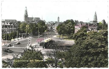 959922 Groningen 1958 Emmabrug Stationstraat Gelopen beschikbaar voor biedingen