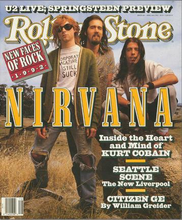 GEZOCHT: Rolling Stone magazine uit 1992 met Nirvana cover beschikbaar voor biedingen