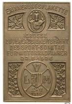 Enkelzijdige bronzen plaquette uit 1926, Ophalen of Verzenden, Zo goed als nieuw, Motoren