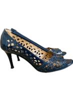 Italiaanse pumps, maat 38, leer, Pumps, Zerba, Blauw, Ophalen of Verzenden