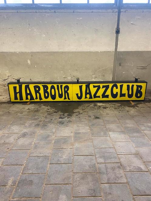 Enorme lichbak Harbour Jazzclub Rotterdam, Verzamelen, Merken en Reclamevoorwerpen, Gebruikt, Reclamebord, Ophalen