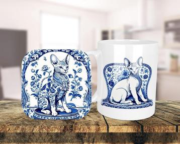 Sphynx Delfts Blauw set onderzetter + mok beschikbaar voor biedingen