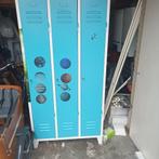3-deurs metalen lockerkast 93x185x50 (bxhxd), Ophalen, Gebruikt, Industrieel