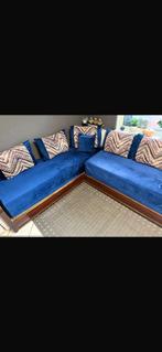 Marokkaanse Seddari Bank-Inclusief Kussens-Huisdiervrij, Huis en Inrichting, Ophalen of Verzenden, Zo goed als nieuw, Stof