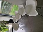 Witte kuipstoelen 5x, Huis en Inrichting, Ophalen, Gebruikt, Wit, Vijf, Zes of meer stoelen