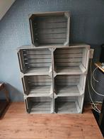 Houten kratjes 9 st | Aardappelkratjes - Boekenkast DIY, Ophalen, Zo goed als nieuw