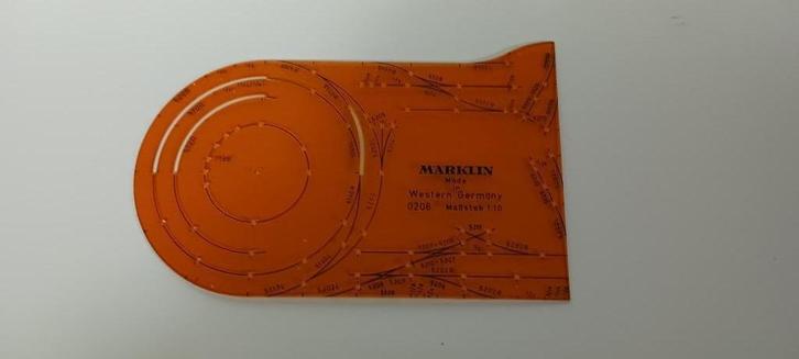Marklin 0206: Railplan tekensjabloon M-rails, Hobby en Vrije tijd, Modeltreinen | H0, Gebruikt, Overige typen, Wisselstroom, Märklin