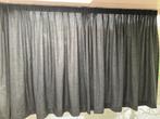 2 stuks Antraciet gordijnen, H 169 cm, B 2x 142cm = 284 cm, 200 cm of meer, Ophalen of Verzenden, Zo goed als nieuw, 200 cm of meer