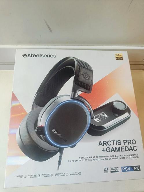 Steelseries arctis pro, Computers en Software, Headsets, Zo goed als nieuw, Over-ear, Bedraad, Gaming headset, Inklapbare microfoon