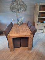 Eethoek, Teakhout, Zo goed als nieuw, Vijf personen of meer, 150 tot 200 cm