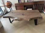 Boomstam salontafel, Ophalen, 100 tot 150 cm, Eikenhout, 50 tot 100 cm
