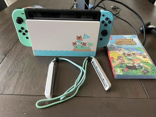 Nintendo Switch Animal Crossing Editie, Spelcomputers en Games, Spelcomputers | Nintendo Switch, Zo goed als nieuw, Switch OLED