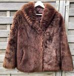 vintage lammy schaap fur jas, Ophalen of Verzenden, Zo goed als nieuw, Maat 46/48 (XL) of groter, Bruin