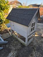 Leuk konijnenhok huis met rennende ervoor, Ophalen of Verzenden, Zo goed als nieuw, Kippenhok of Kippenren